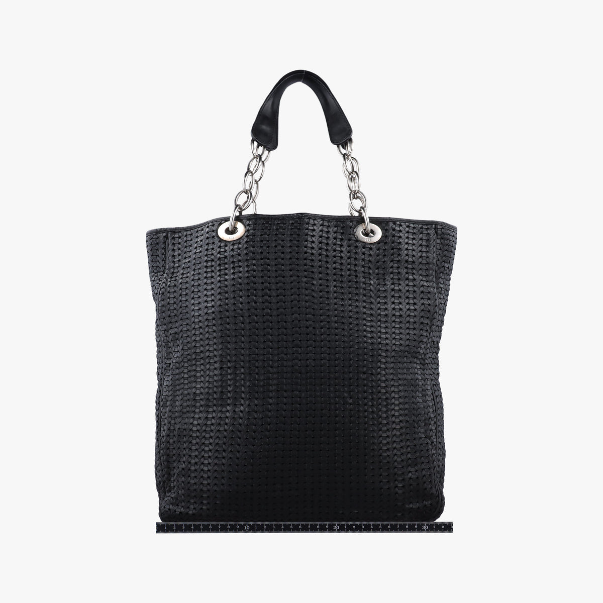 Pre-owned Christian Dior Soft Lady Dior Intrecciato Tote Black lambskin  shoulderbag | stylenewstar