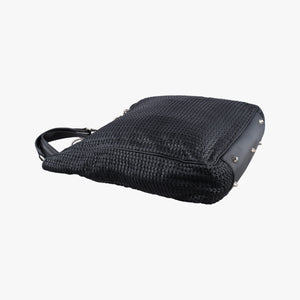 Pre-owned Christian Dior Soft Lady Dior Intrecciato Tote Black lambskin  shoulderbag | stylenewstar