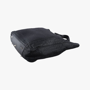 Pre-owned Christian Dior Soft Lady Dior Intrecciato Tote Black lambskin  shoulderbag | stylenewstar