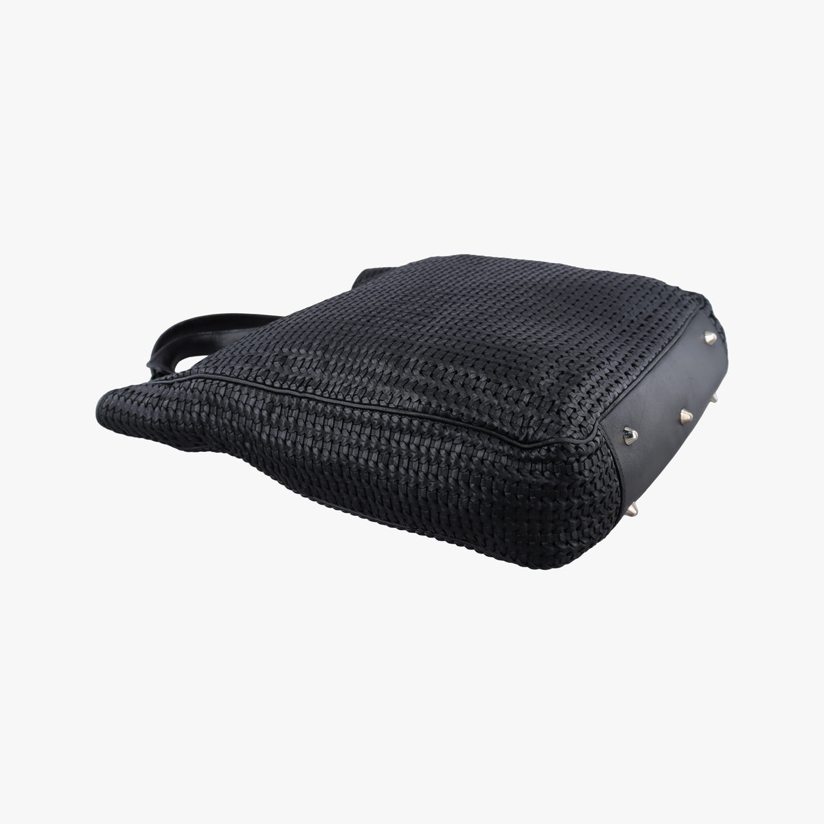 Pre-owned Christian Dior Soft Lady Dior Intrecciato Tote Black lambskin  shoulderbag | stylenewstar