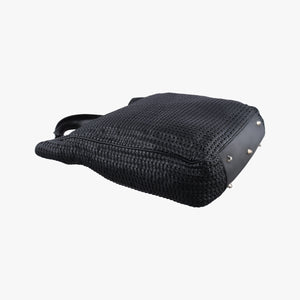 Pre-owned Christian Dior Soft Lady Dior Intrecciato Tote Black lambskin  shoulderbag | stylenewstar