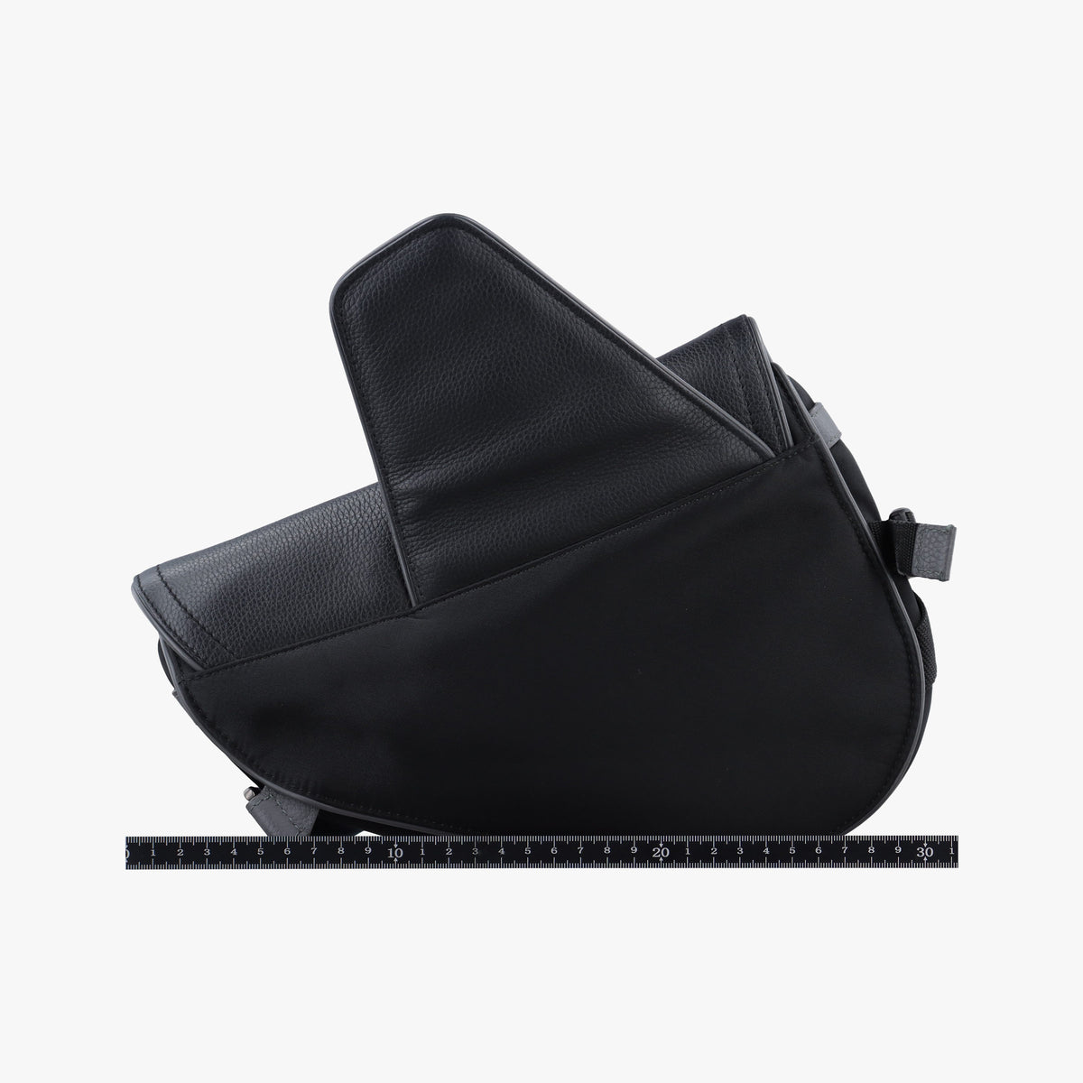 Pre-owned Christian Dior Saddle Black × Gray Nylon x Leather  bum bag/waist bag | stylenewstar