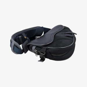 Pre-owned Christian Dior Saddle Black × Gray Nylon x Leather  bum bag/waist bag | stylenewstar