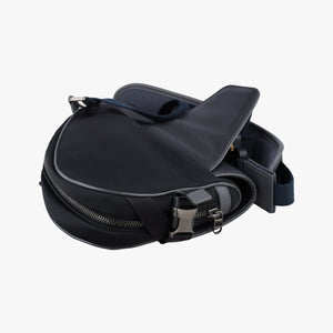 Pre-owned Christian Dior Saddle Black × Gray Nylon x Leather  bum bag/waist bag | stylenewstar