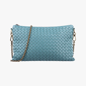 Pre-owned Bottega Veneta Intrecciato Blue lambskin  shoulderbag | stylenewstar