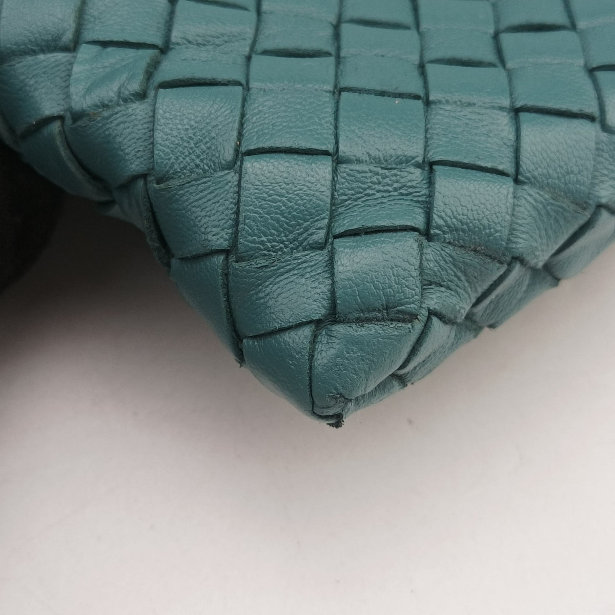 Pre-owned Bottega Veneta Intrecciato Blue lambskin  shoulderbag | stylenewstar