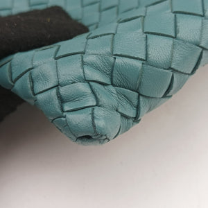 Pre-owned Bottega Veneta Intrecciato Blue lambskin  shoulderbag | stylenewstar
