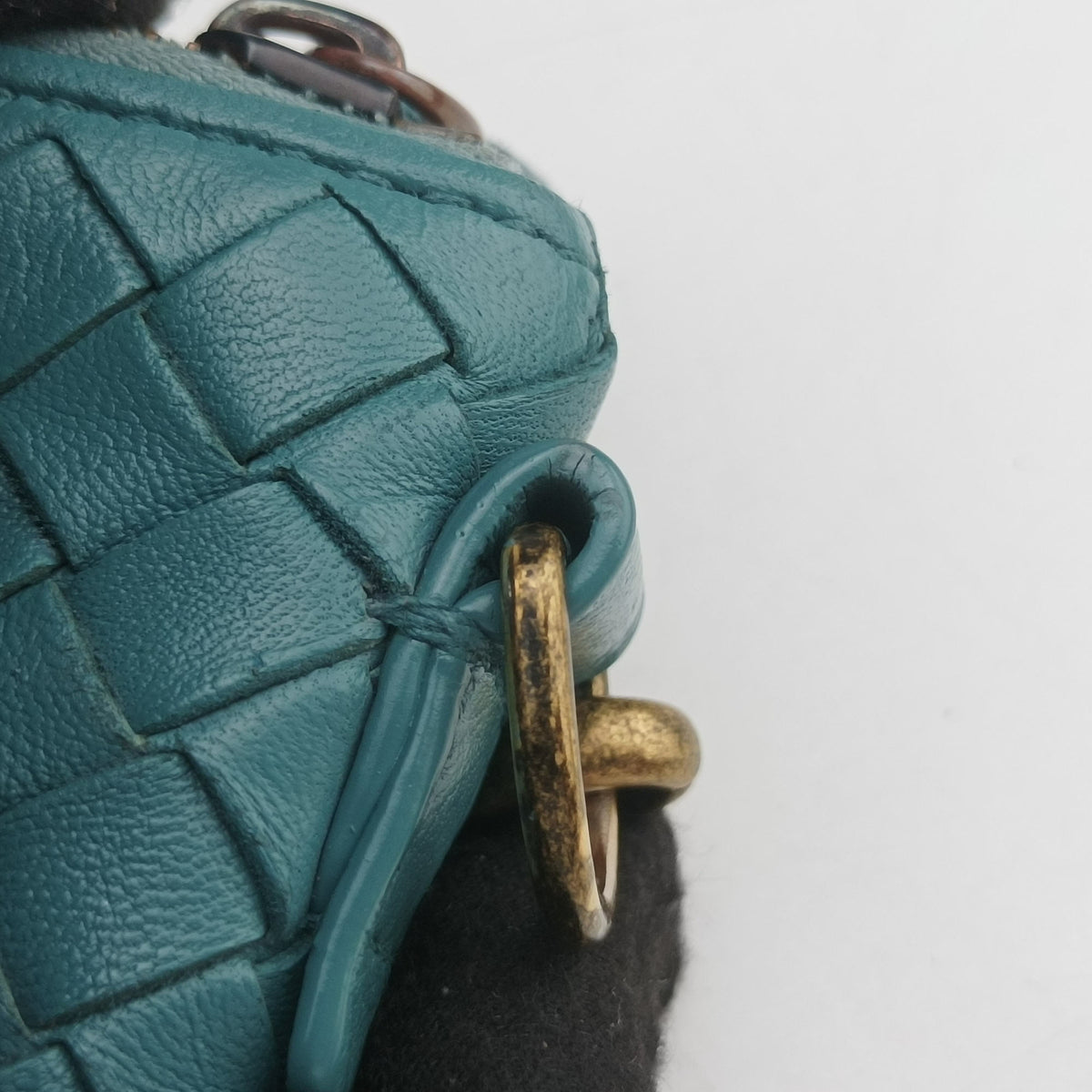 Pre-owned Bottega Veneta Intrecciato Blue lambskin  shoulderbag | stylenewstar