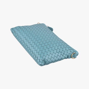 Pre-owned Bottega Veneta Intrecciato Blue lambskin  shoulderbag | stylenewstar