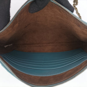 Pre-owned Bottega Veneta Intrecciato Blue lambskin  shoulderbag | stylenewstar