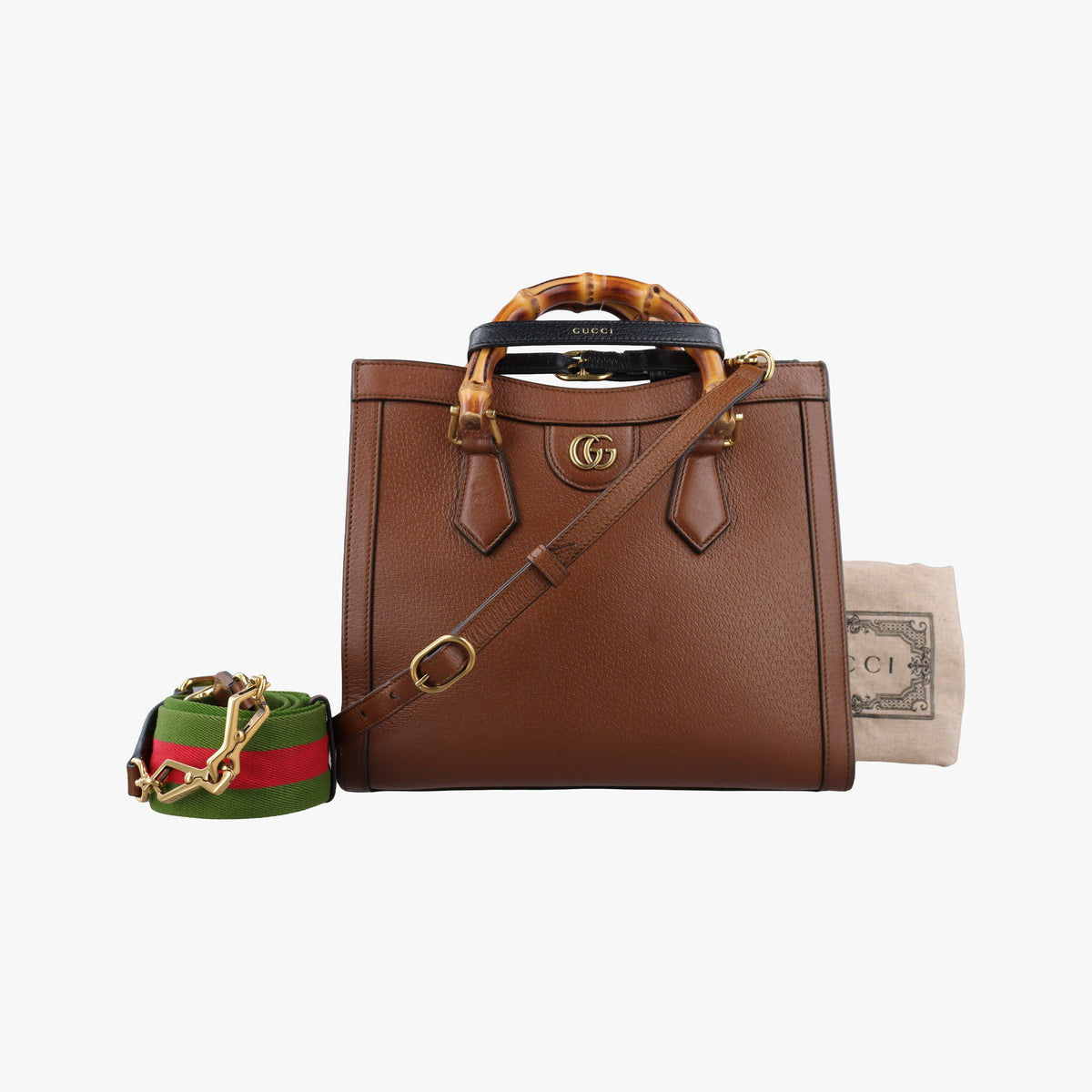 Pre-owned Gucci Diana Brown leather 702721 shoulderbag | stylenewstar