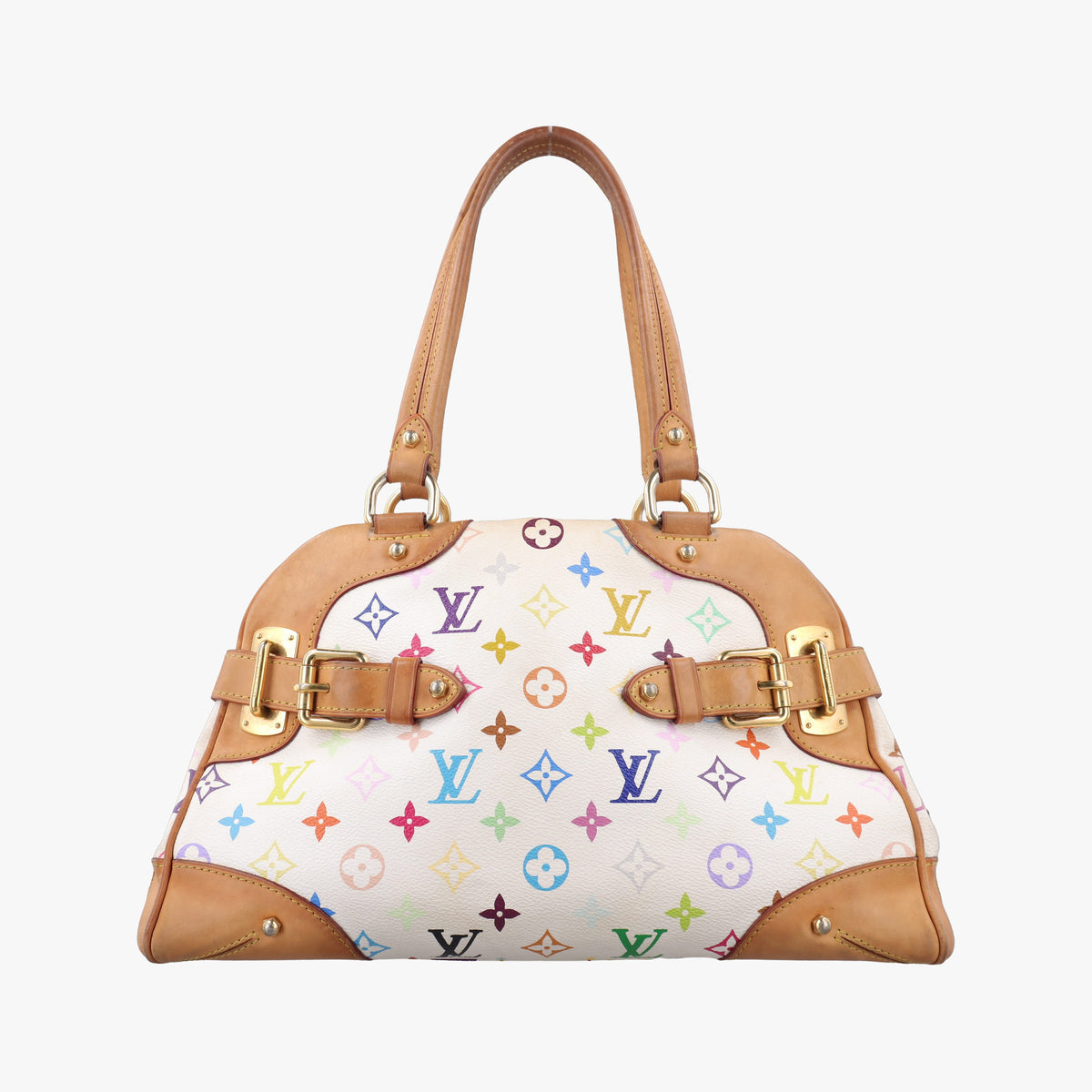 Vintage Louis Vuitton CLAUDIA white Monogram Multicolor M40193 handbag | stylenewstar