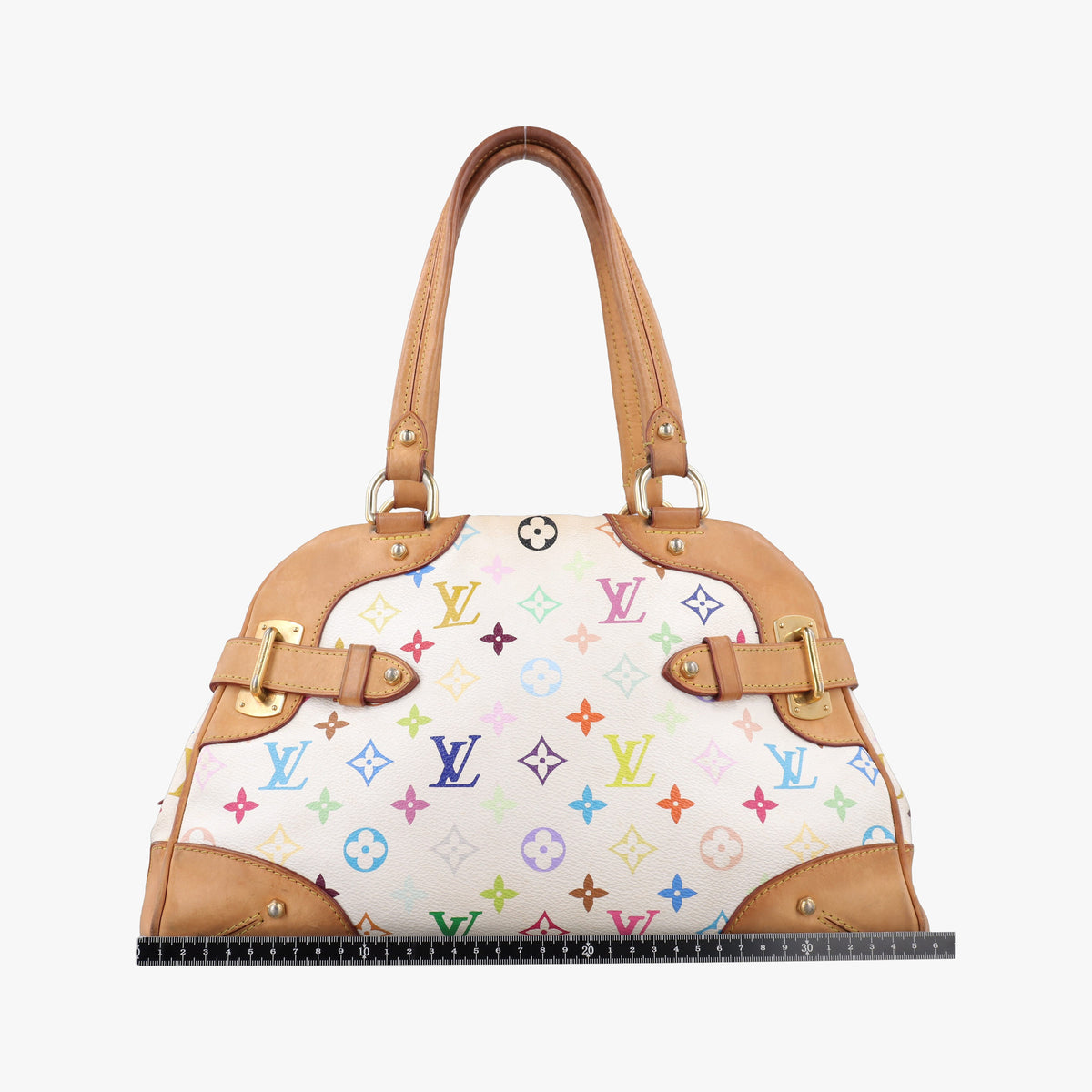 Vintage Louis Vuitton CLAUDIA white Monogram Multicolor M40193 handbag | stylenewstar