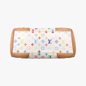 Vintage Louis Vuitton CLAUDIA white Monogram Multicolor M40193 handbag | stylenewstar