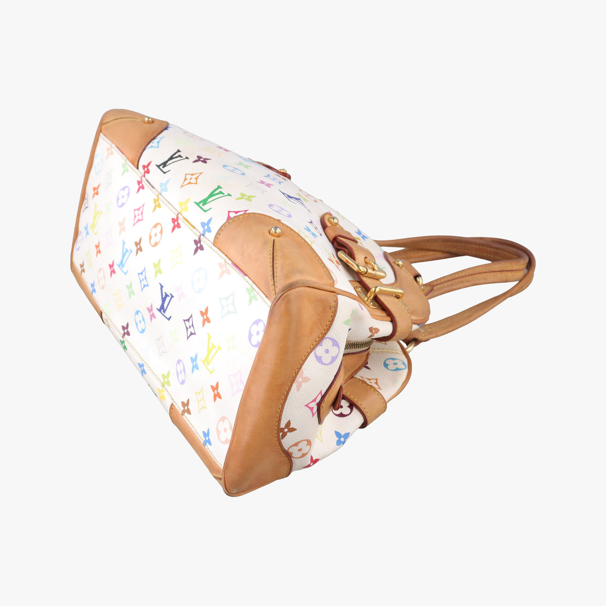 Vintage Louis Vuitton CLAUDIA white Monogram Multicolor M40193 handbag | stylenewstar