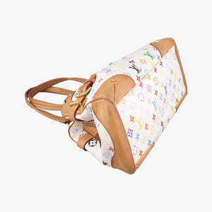Vintage Louis Vuitton CLAUDIA white Monogram Multicolor M40193 handbag | stylenewstar