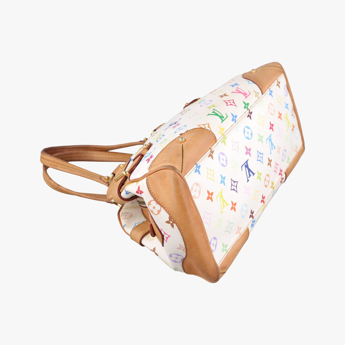 Vintage Louis Vuitton CLAUDIA white Monogram Multicolor M40193 handbag | stylenewstar