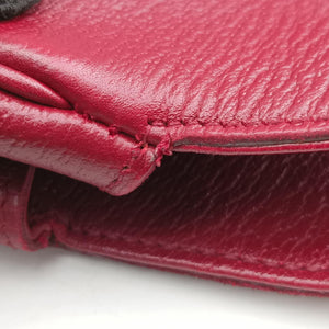 Pre-owned Gucci New Jackie Burgundy Leather×canvas 124407 shoulderbag | stylenewstar