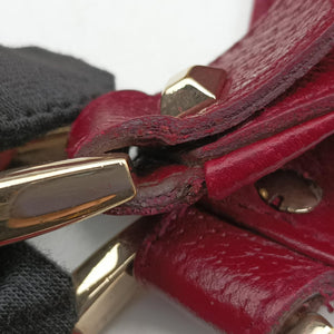 Pre-owned Gucci New Jackie Burgundy Leather×canvas 124407 shoulderbag | stylenewstar