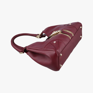 Pre-owned Gucci New Jackie Burgundy Leather×canvas 124407 shoulderbag | stylenewstar