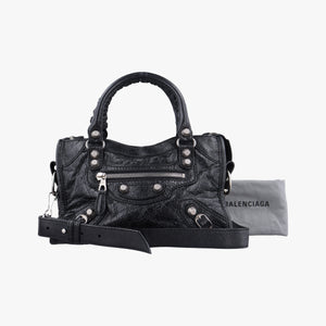 Vintage Balenciaga Giant Mini City Balck lambskin  shoulderbag | stylenewstar