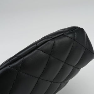 Pre-owned Chanel Uniform Black Leather  bum bag/waist bag | stylenewstar