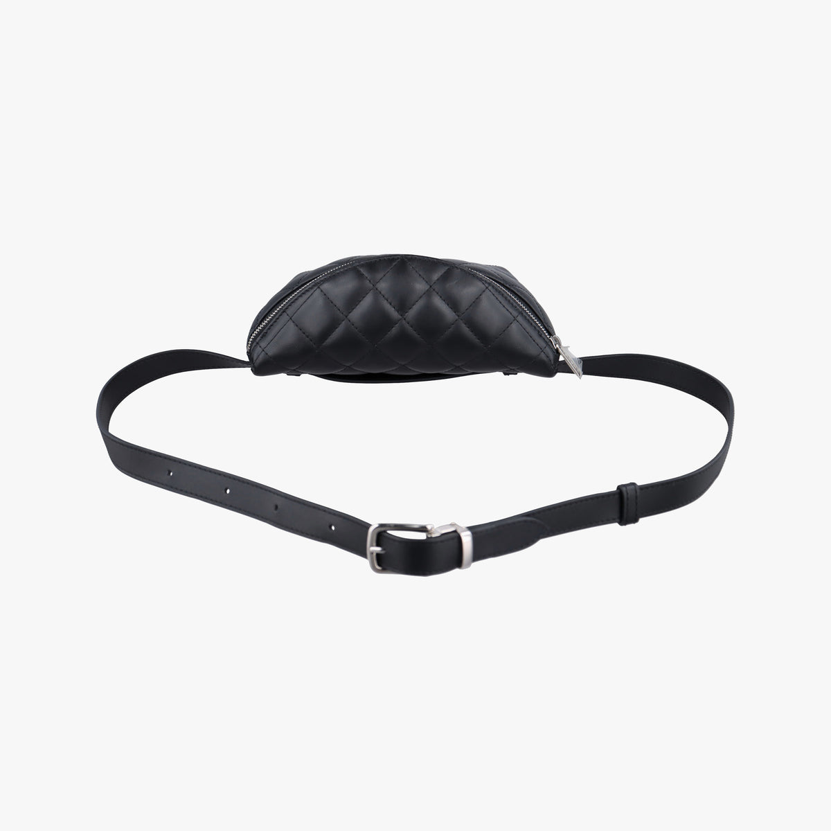 Pre-owned Chanel Uniform Black Leather  bum bag/waist bag | stylenewstar