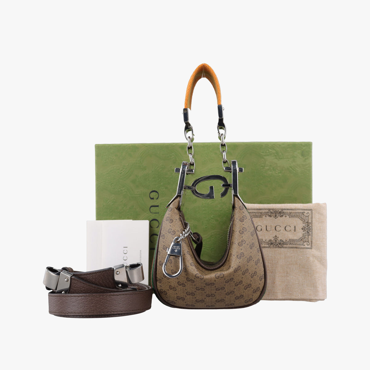 Pre-owned Gucci GG Attache Mini Brown PVC coated canvas 718512 shoulderbag | stylenewstar