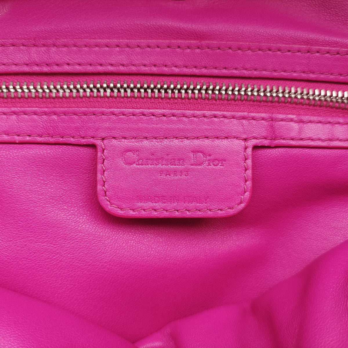 Pre-owned Christian Dior Soft Lady Dior INTRECCIATO Tote Rose lambskin  shoulderbag | stylenewstar