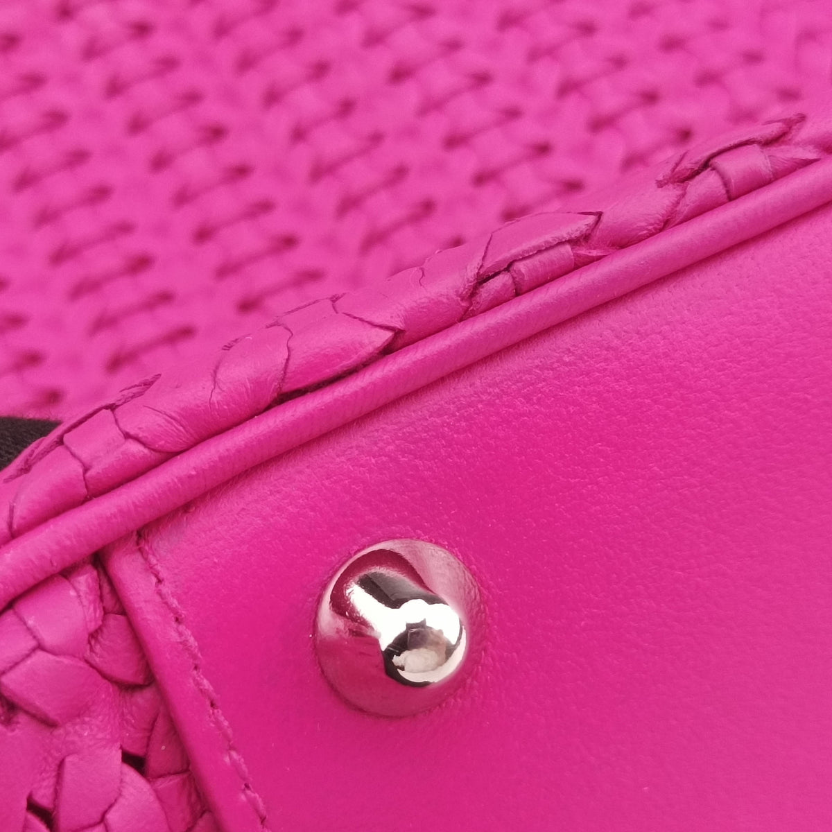 Pre-owned Christian Dior Soft Lady Dior INTRECCIATO Tote Rose lambskin  shoulderbag | stylenewstar