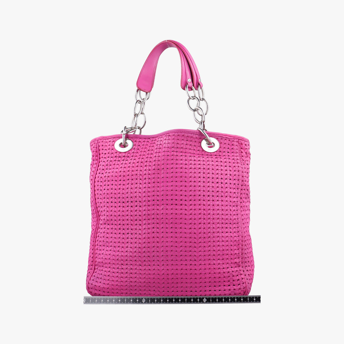 Pre-owned Christian Dior Soft Lady Dior INTRECCIATO Tote Rose lambskin  shoulderbag | stylenewstar