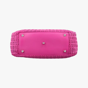 Pre-owned Christian Dior Soft Lady Dior INTRECCIATO Tote Rose lambskin  shoulderbag | stylenewstar