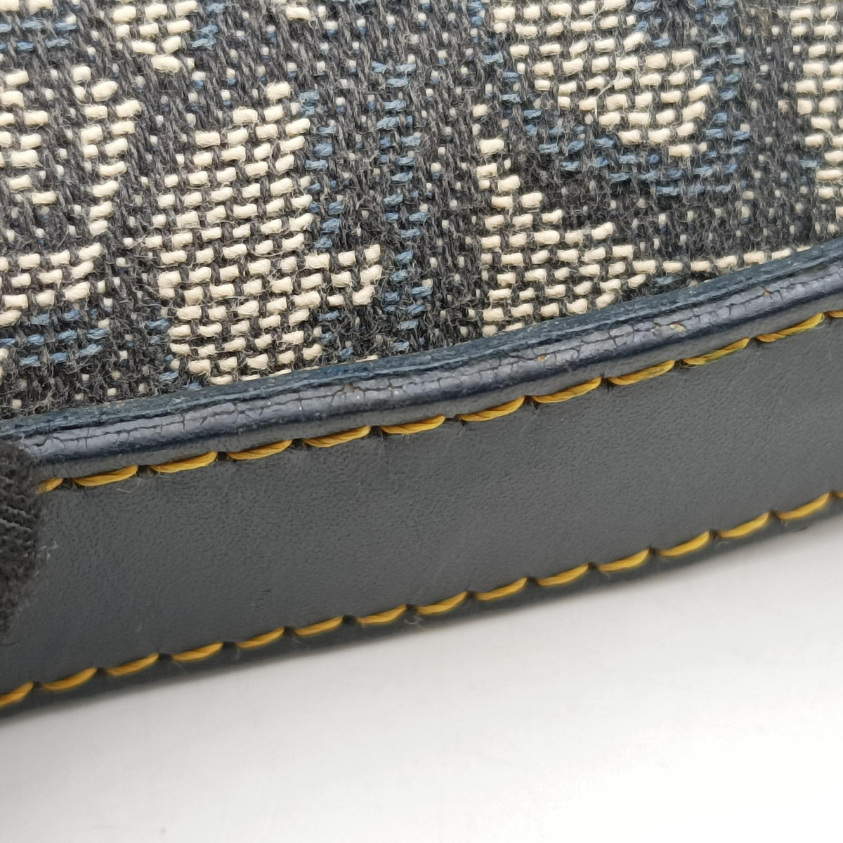 Pre-owned Christian Dior Saddle Navy Jacquard  shoulderbag | stylenewstar