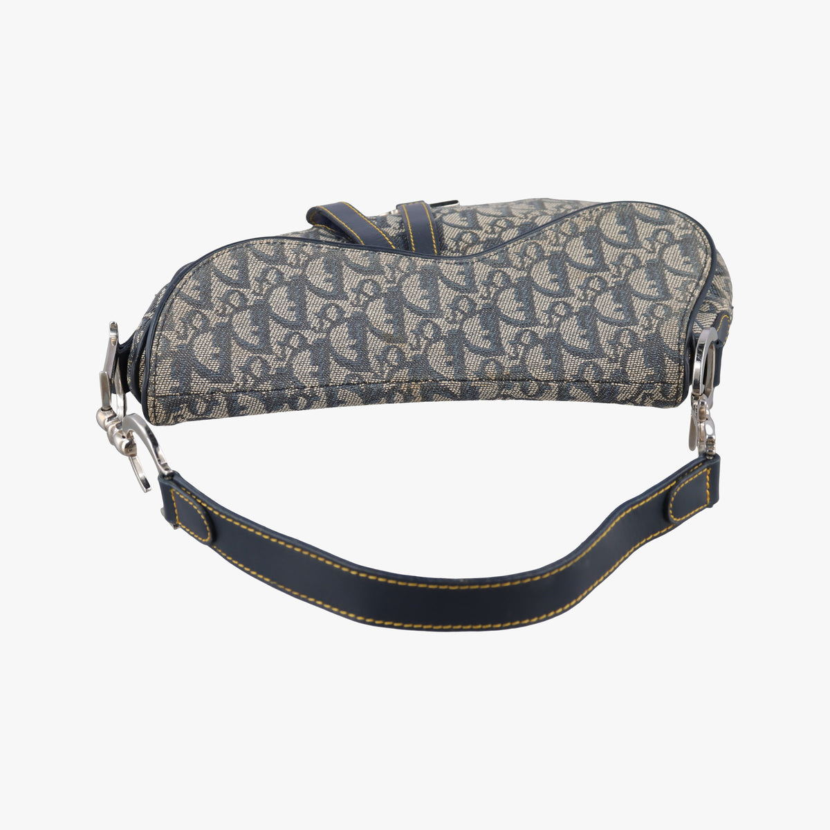 Pre-owned Christian Dior Saddle Navy Jacquard  shoulderbag | stylenewstar