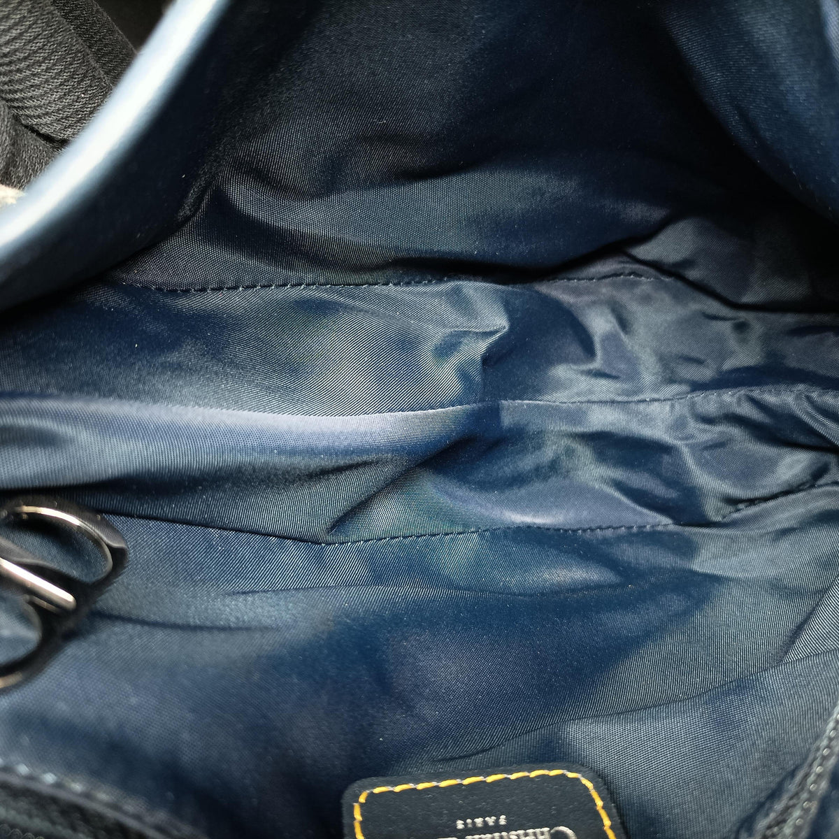 Pre-owned Christian Dior Saddle Navy Jacquard  shoulderbag | stylenewstar