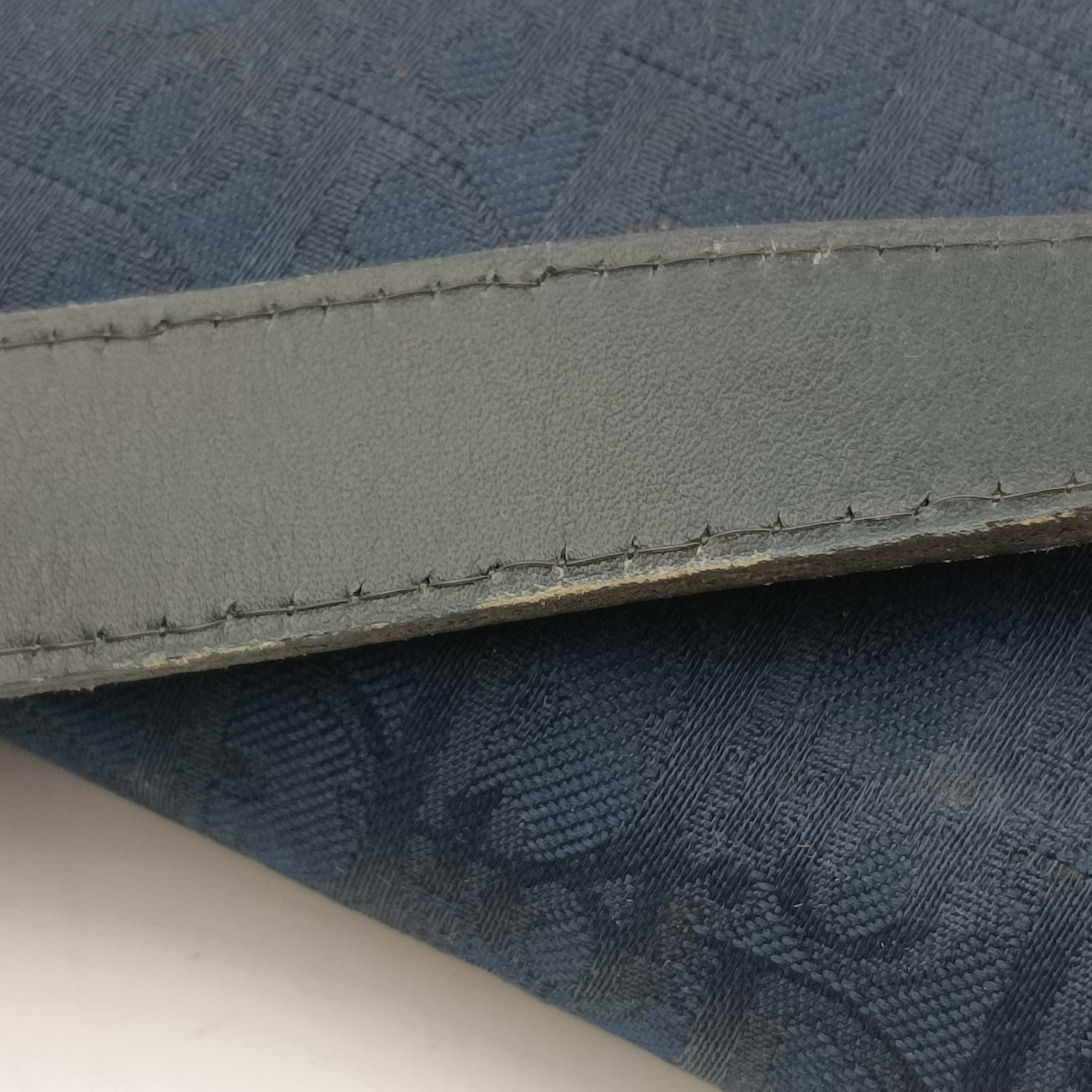 Pre-owned Christian Dior Trotter Navy Canvas  shoulderbag | stylenewstar