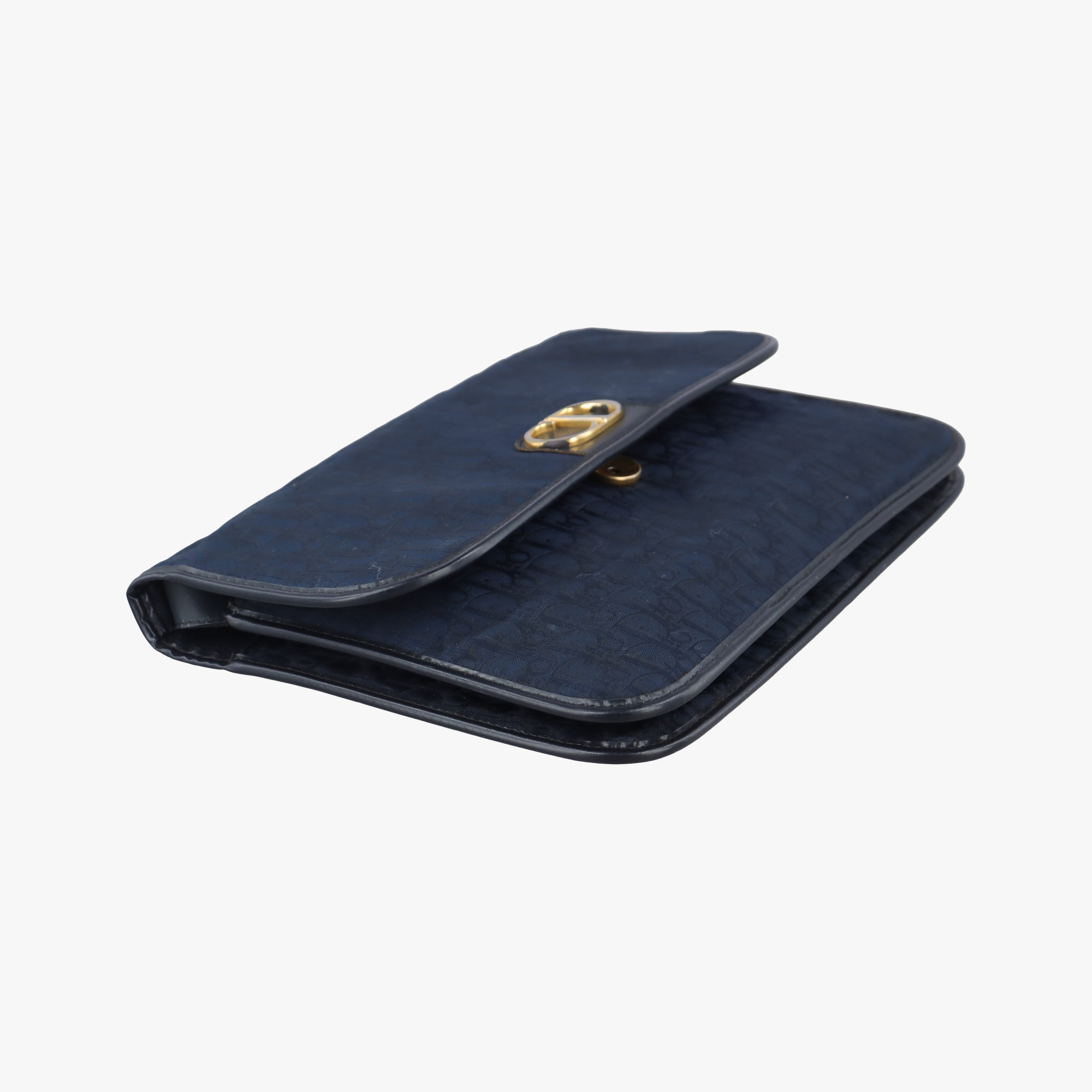 Pre-owned Christian Dior Trotter Navy Canvas  shoulderbag | stylenewstar