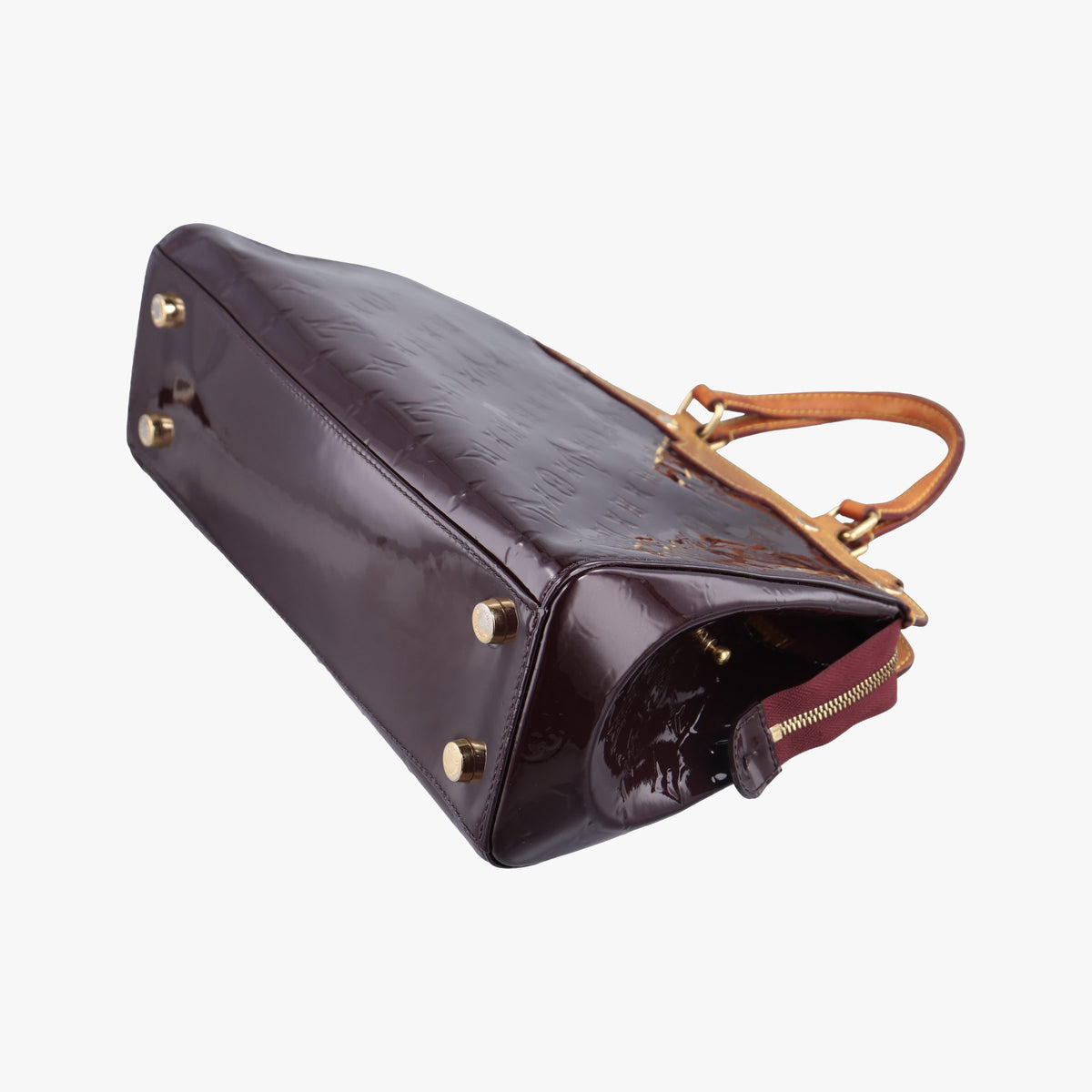 Pre-owned Louis Vuitton Brea MM Amarante Vernis M91619 handbag | stylenewstar