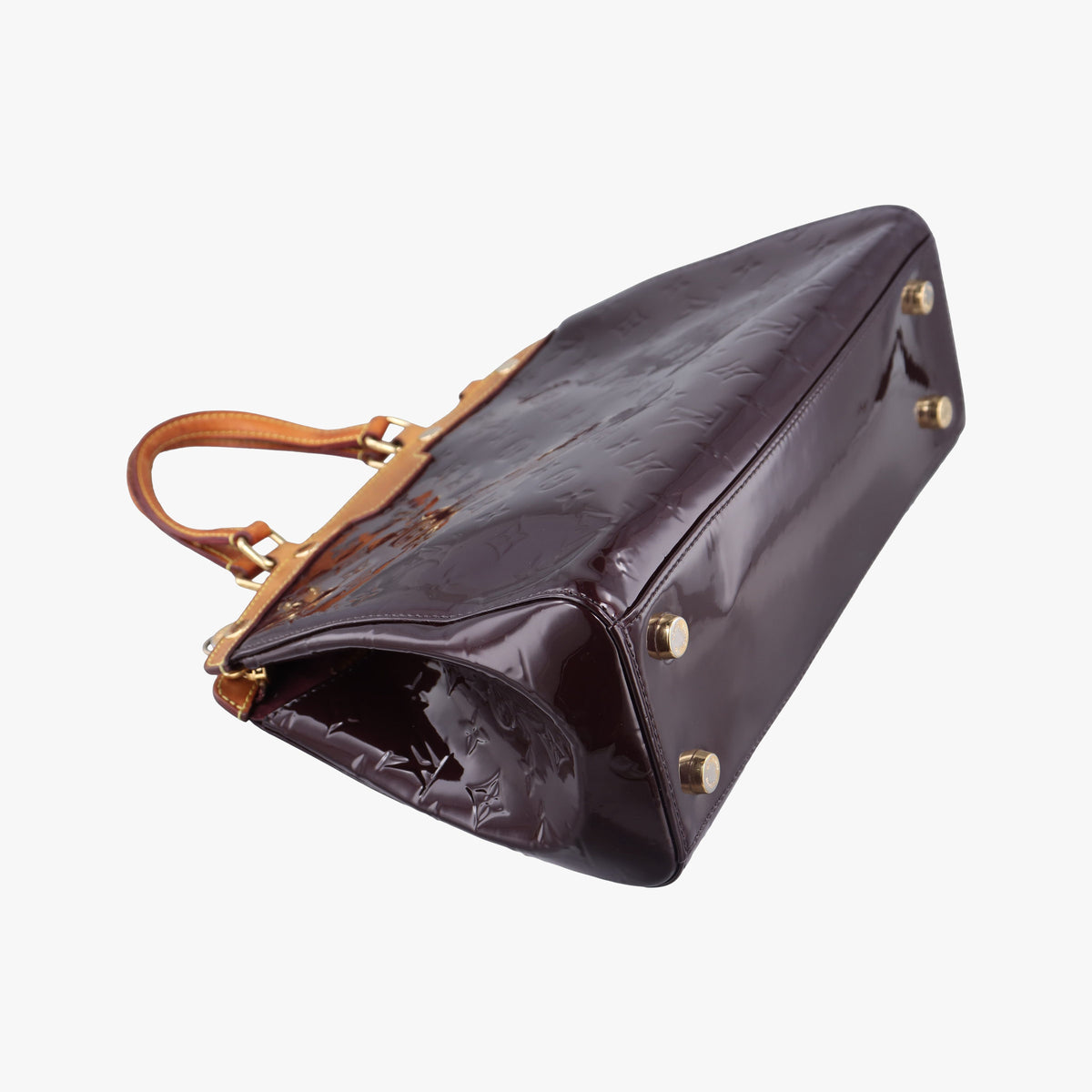 Pre-owned Louis Vuitton Brea MM Amarante Vernis M91619 handbag | stylenewstar