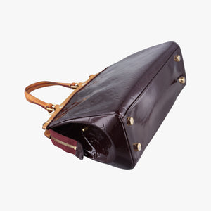 Pre-owned Louis Vuitton Brea MM Amarante Vernis M91619 handbag | stylenewstar