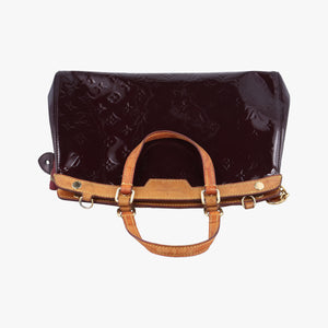 Pre-owned Louis Vuitton Brea MM Amarante Vernis M91619 handbag | stylenewstar