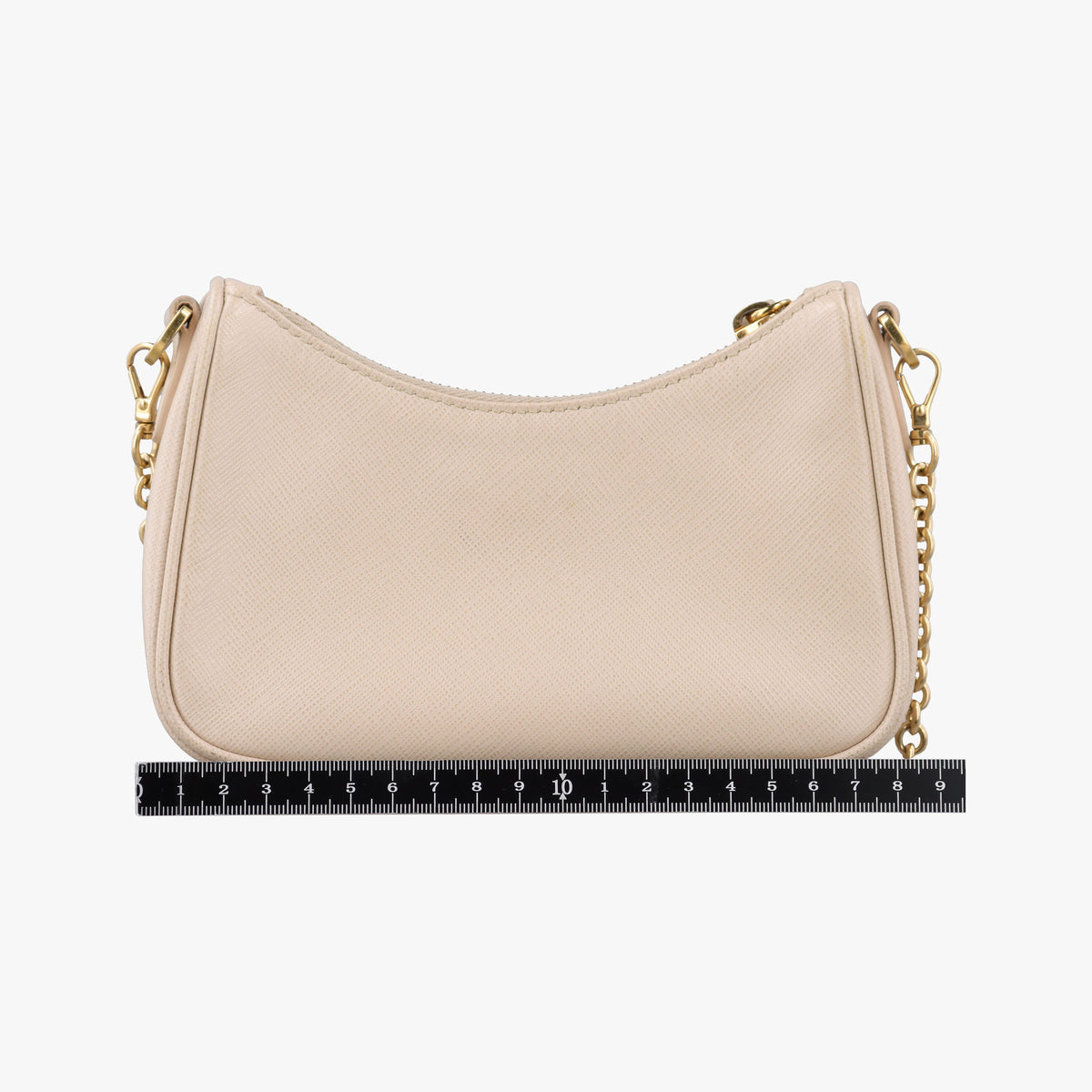 Pre-owned Prada Re-Edition 2005 Beige SAFFIANO Leather 1BH204 shoulderbag | stylenewstar