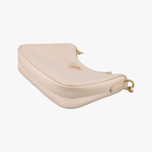 Pre-owned Prada Re-Edition 2005 Beige SAFFIANO Leather 1BH204 shoulderbag | stylenewstar