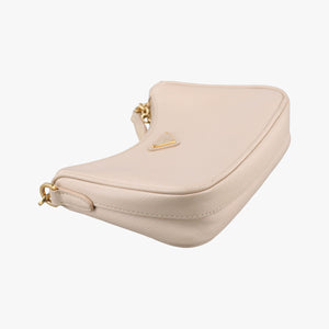 Pre-owned Prada Re-Edition 2005 Beige SAFFIANO Leather 1BH204 shoulderbag | stylenewstar