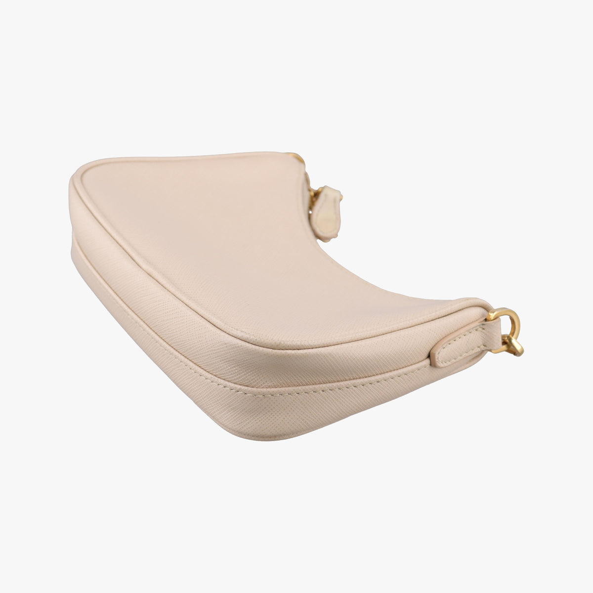 Pre-owned Prada Re-Edition 2005 Beige SAFFIANO Leather 1BH204 shoulderbag | stylenewstar