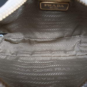 Pre-owned Prada Re-Edition 2005 Beige SAFFIANO Leather 1BH204 shoulderbag | stylenewstar
