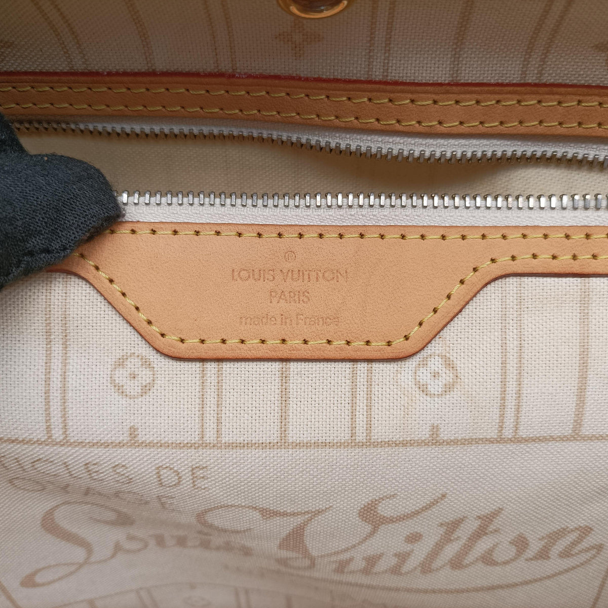 Secondhand Louis Vuitton Neverfull MM Azur Damier Canvas N51107 shoulderbag | stylenewstar