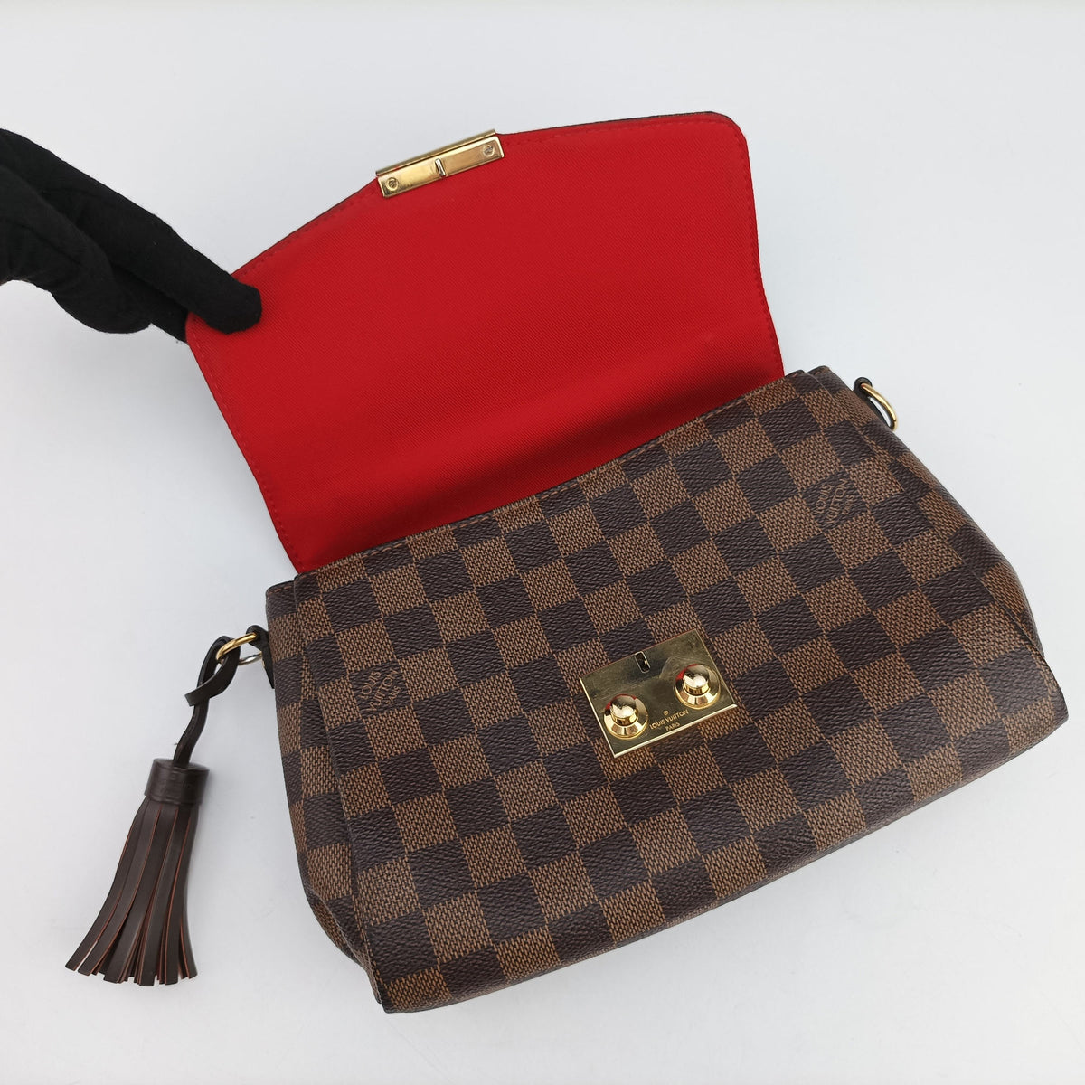 Pre-owned Louis Vuitton Croisette Ebene Damier Canvas N53000 shoulderbag | stylenewstar