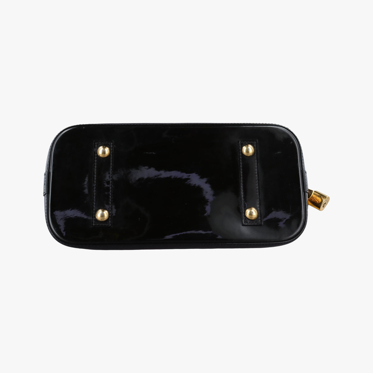 Pre-owned Louis Vuitton Alma PM Sticker Collection Ivory×black×multi Vernis M50466 handbag | stylenewstar