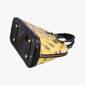 Pre-owned Louis Vuitton Alma PM Sticker Collection Ivory×black×multi Vernis M50466 handbag | stylenewstar